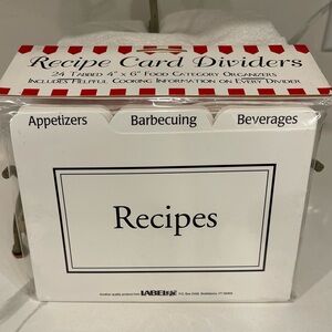 Recipe Card Dividers, Cards and Covers.
